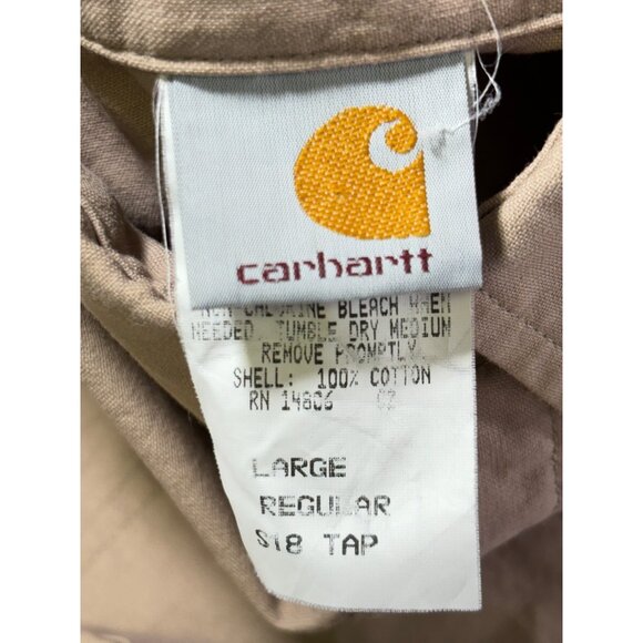 Cathartt shirt men's Large tan button down shirt with pocket - Picture 9 of 13
